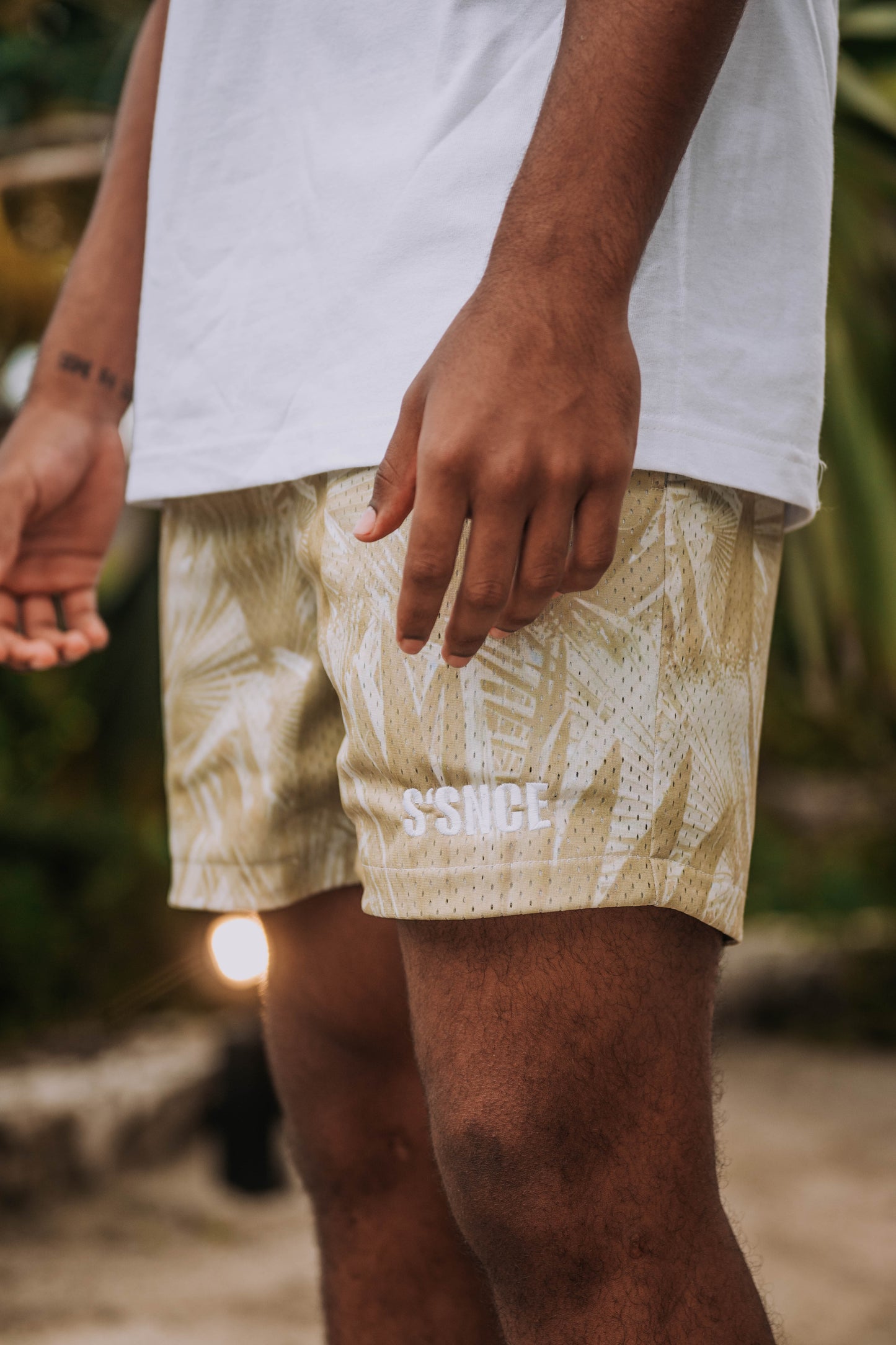 Unisex “Silver Thatch Palm” Shorts