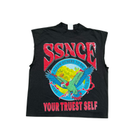 Sleeveless "Cayflight" Graphic T