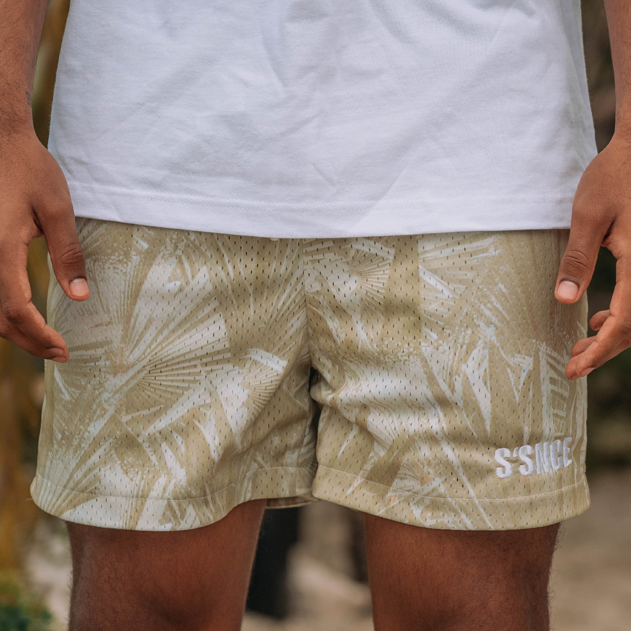 Unisex “Silver Thatch Palm” Shorts